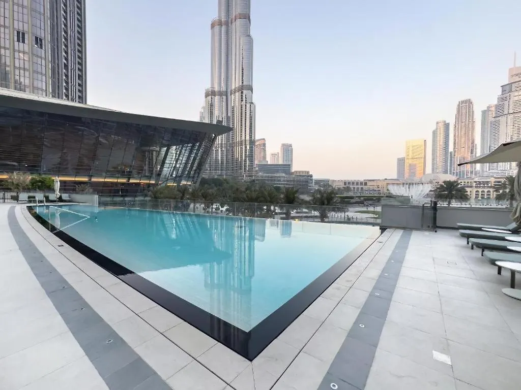 Luxury 1Br Apt Best View Infinity Pool Burj Khalifa With Balcony Dubai Apartment